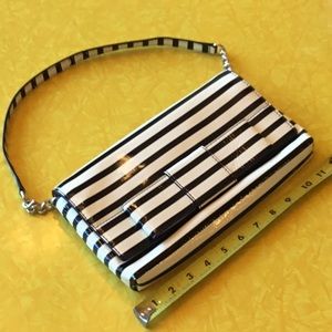 Kate Spade stripped purse. Black and white and cream.